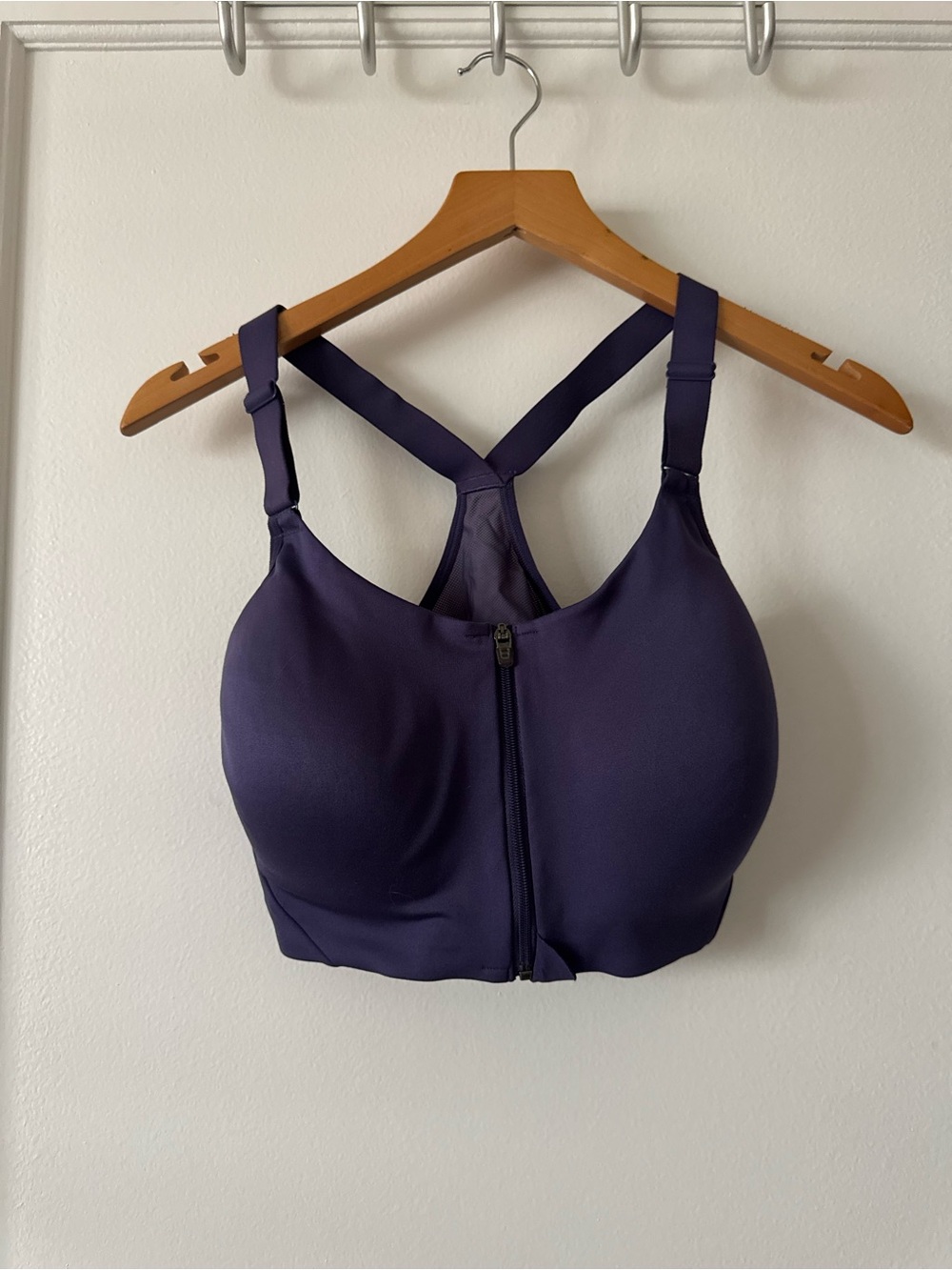 All in Motion Front-Zip High Support Sports Bra - Deep Purple